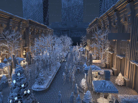 Snow scenery 3D Model