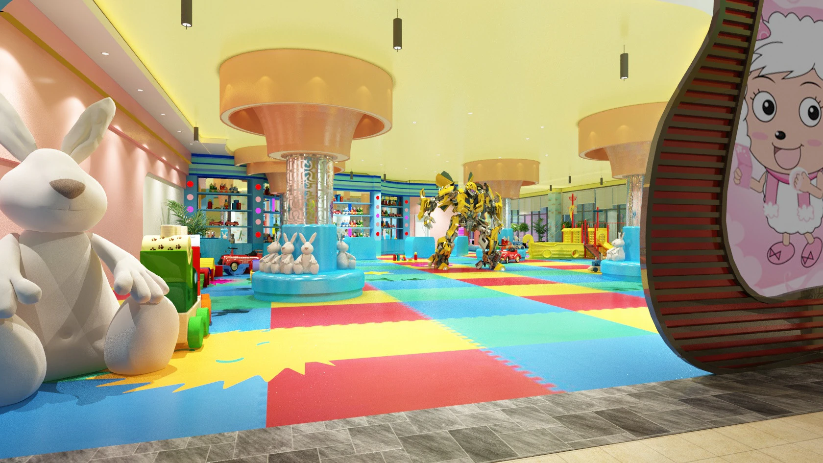 Kindergarten 3D Model .c4d .max .obj .3ds .fbx .stl .blend 
