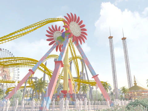 एम्यूज़मेंट पार्क 3D मॉडल