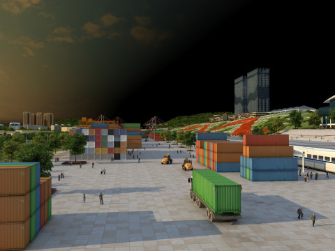 Material flow 3D Model
