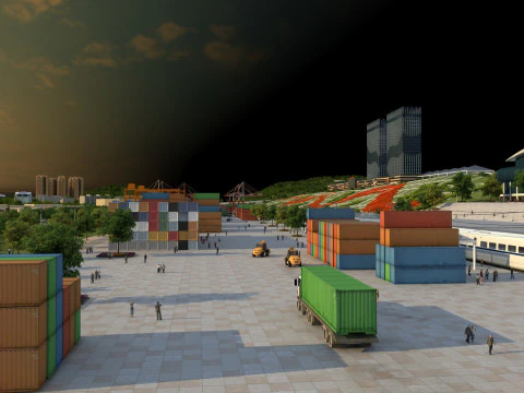 Material flow 3D Model