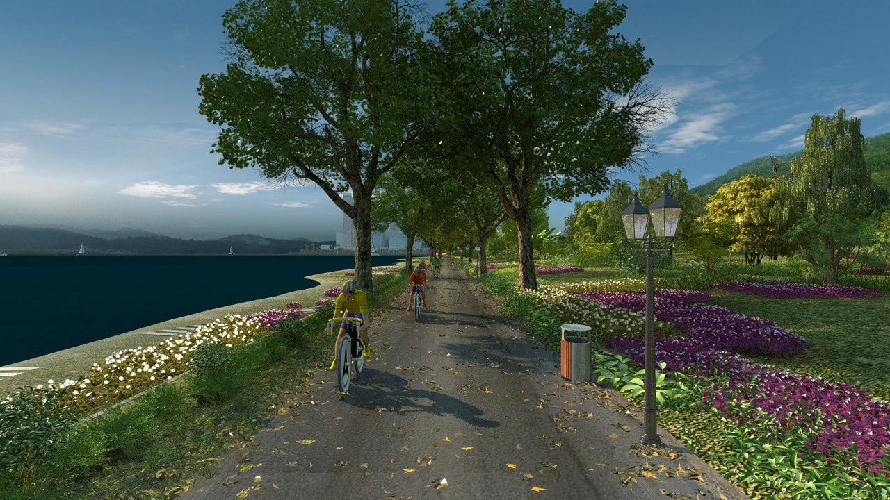 Lakeside path 3D Model .c4d .max .obj .3ds .fbx .stl .blend 