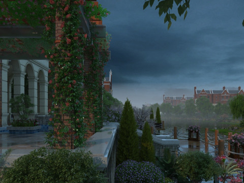 Construction in rain 3D-Modell