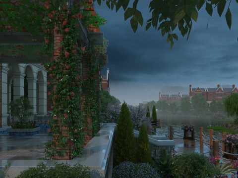 Construction in rain 3D Модель