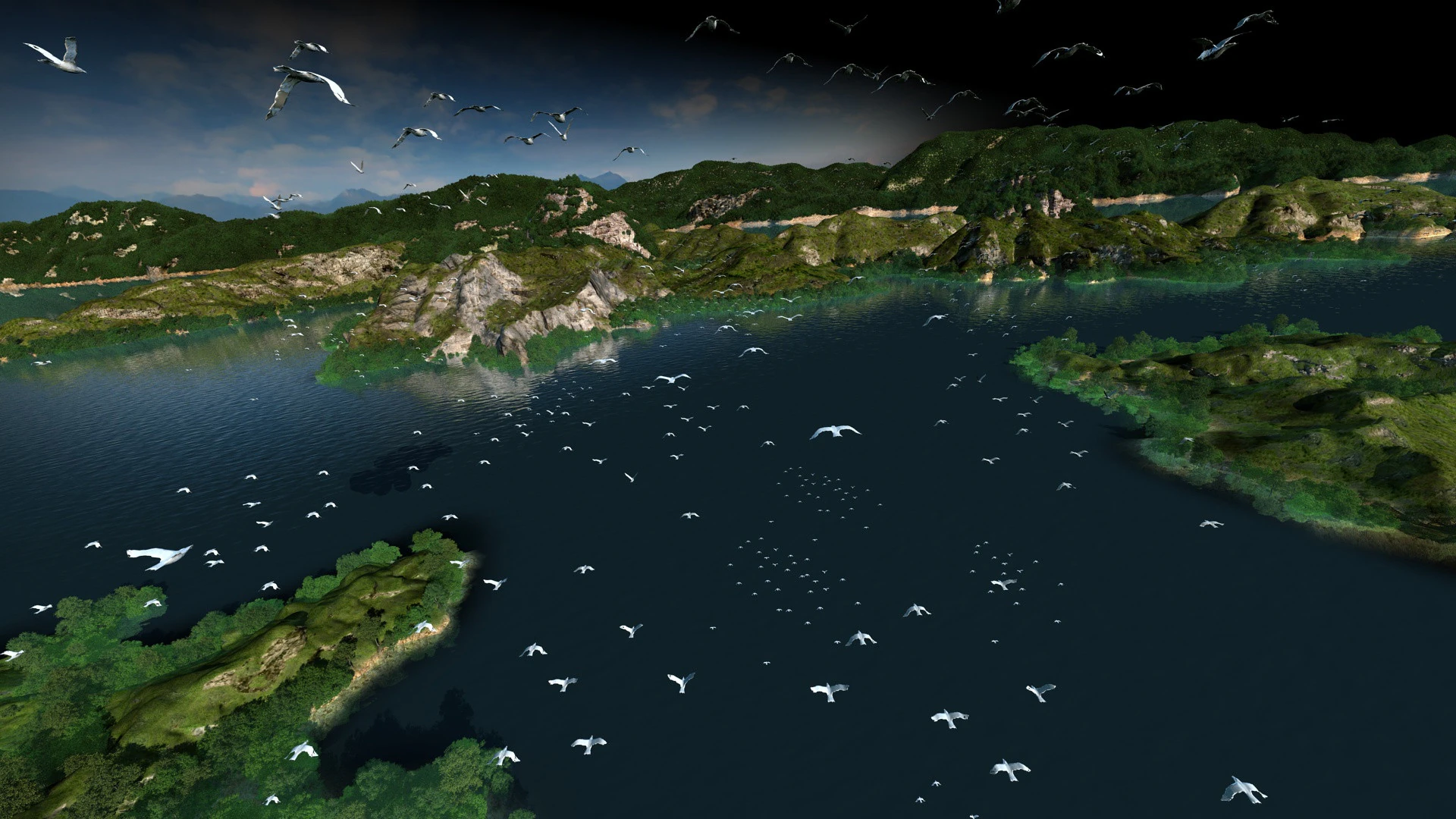 Lake view 3D Model .c4d .max .obj .3ds .fbx .stl .blend 
