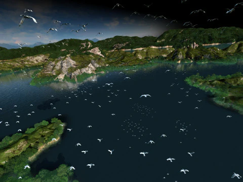 Blick auf den See 3D Modell