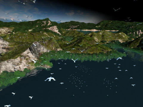 Lake view 3D Model