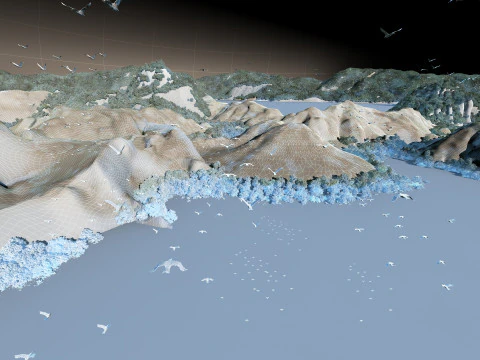 Lake view 3D Model