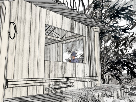 Chinese Brush Painting Modèle 3D