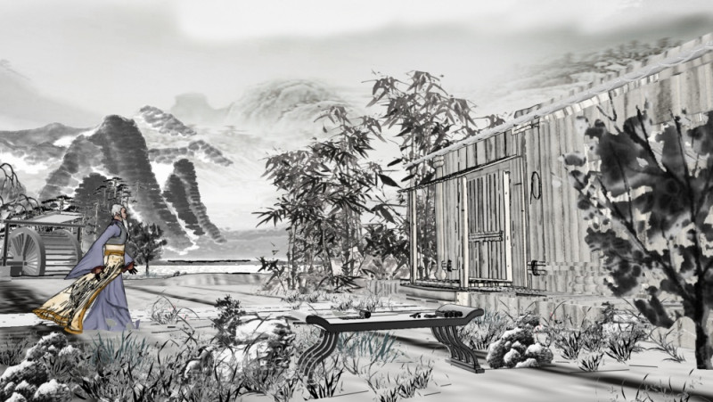 Chinese Brush Painting 3D Model .c4d .max .obj .3ds .fbx .stl .blend 