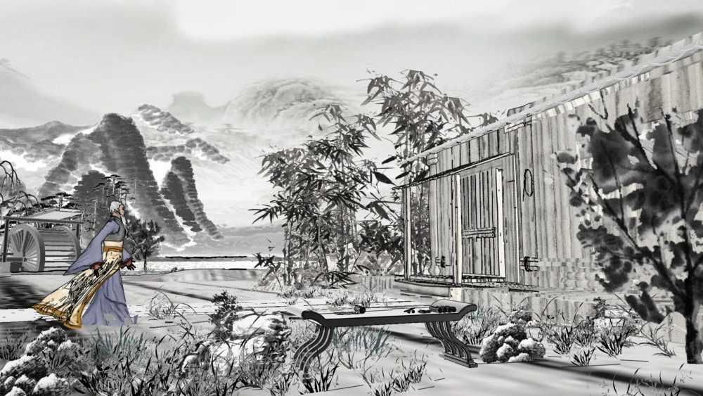 Chinese Brush Painting 3D Model .c4d .max .obj .3ds .fbx .stl .blend