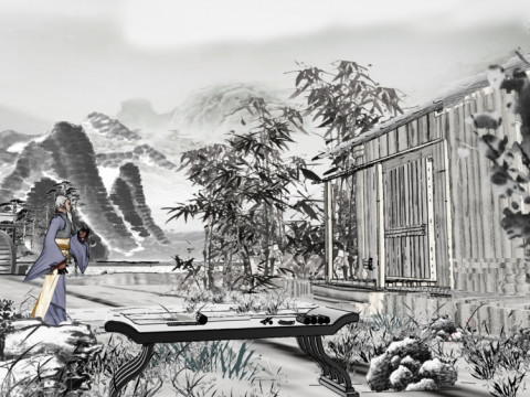 Chinese Brush Painting 3D Model