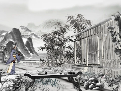 Chinese Brush Painting 3D Model
