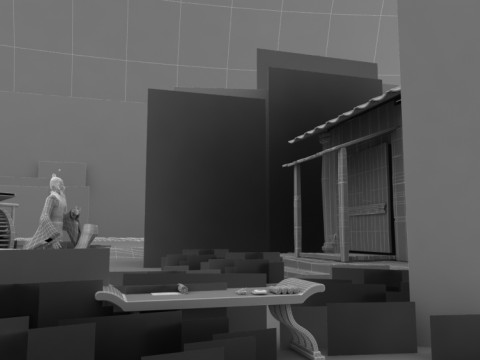 Chinese Brush Painting 3D Model