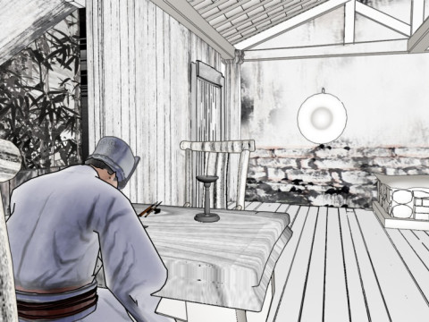 Chinese Brush Painting 3Dモデル