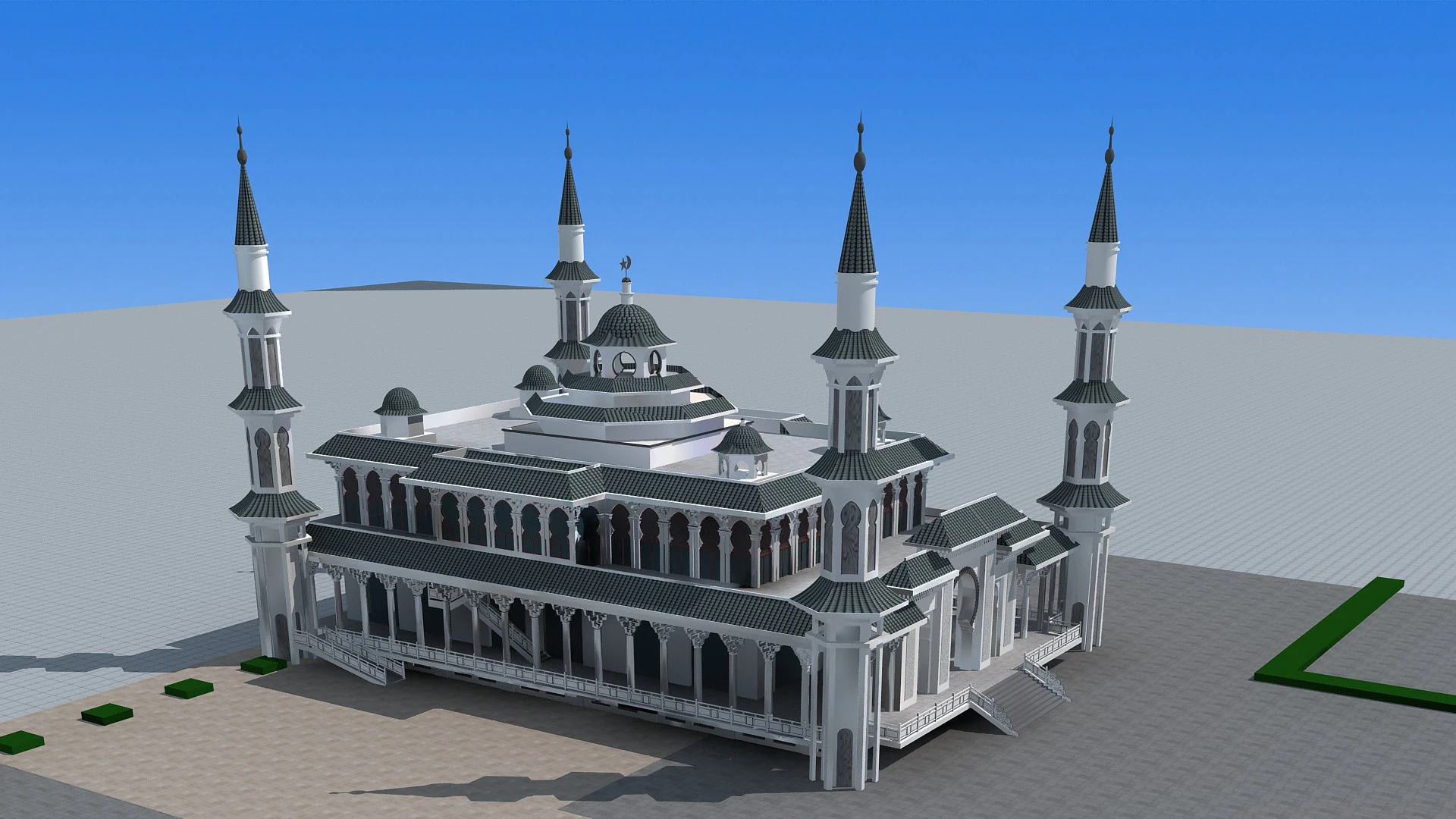Temple 3D Model .c4d .max .obj .3ds .fbx .stl .blend 