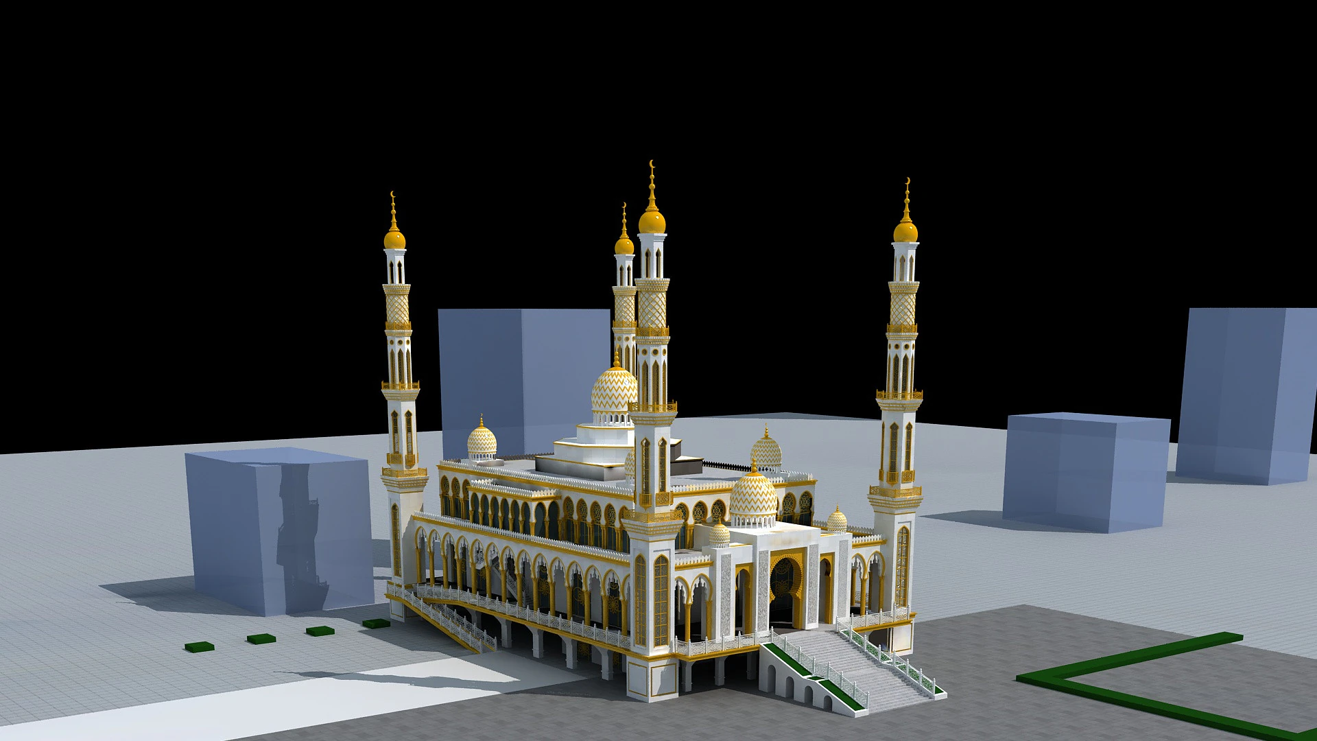 Temple 3D Model .c4d .max .obj .3ds .fbx .stl .blend
