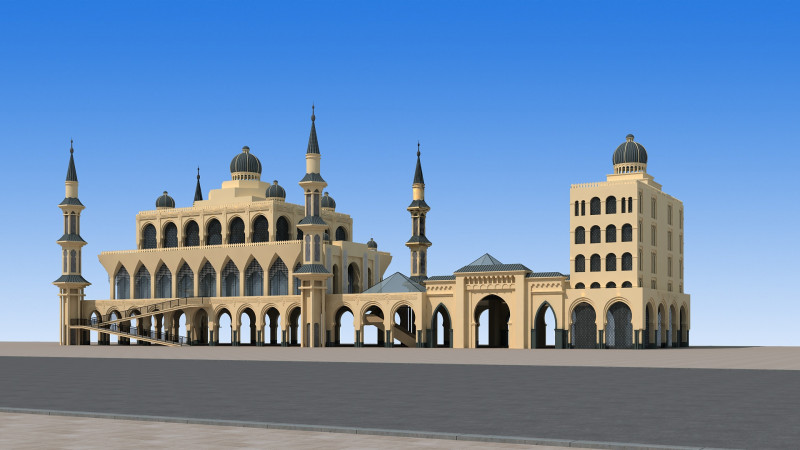 Temple 3D मॉडल .c4d .max .obj .3ds .fbx .stl .blend 