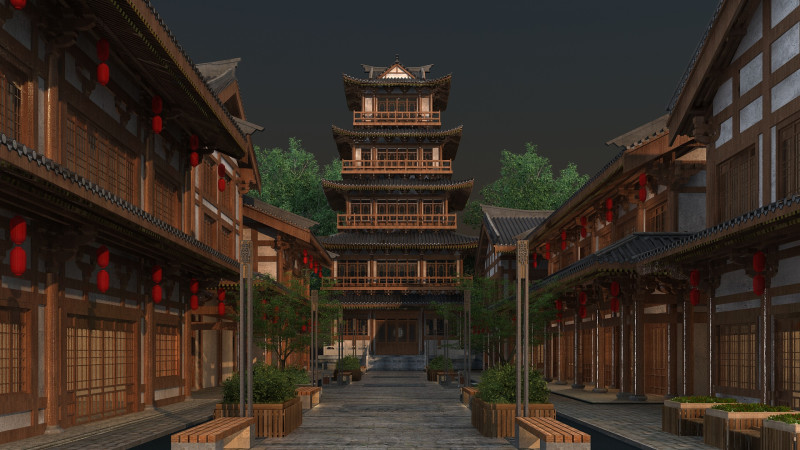 Ancient architecture 3D 模型 .c4d .max .obj .3ds .fbx .stl .blend 
