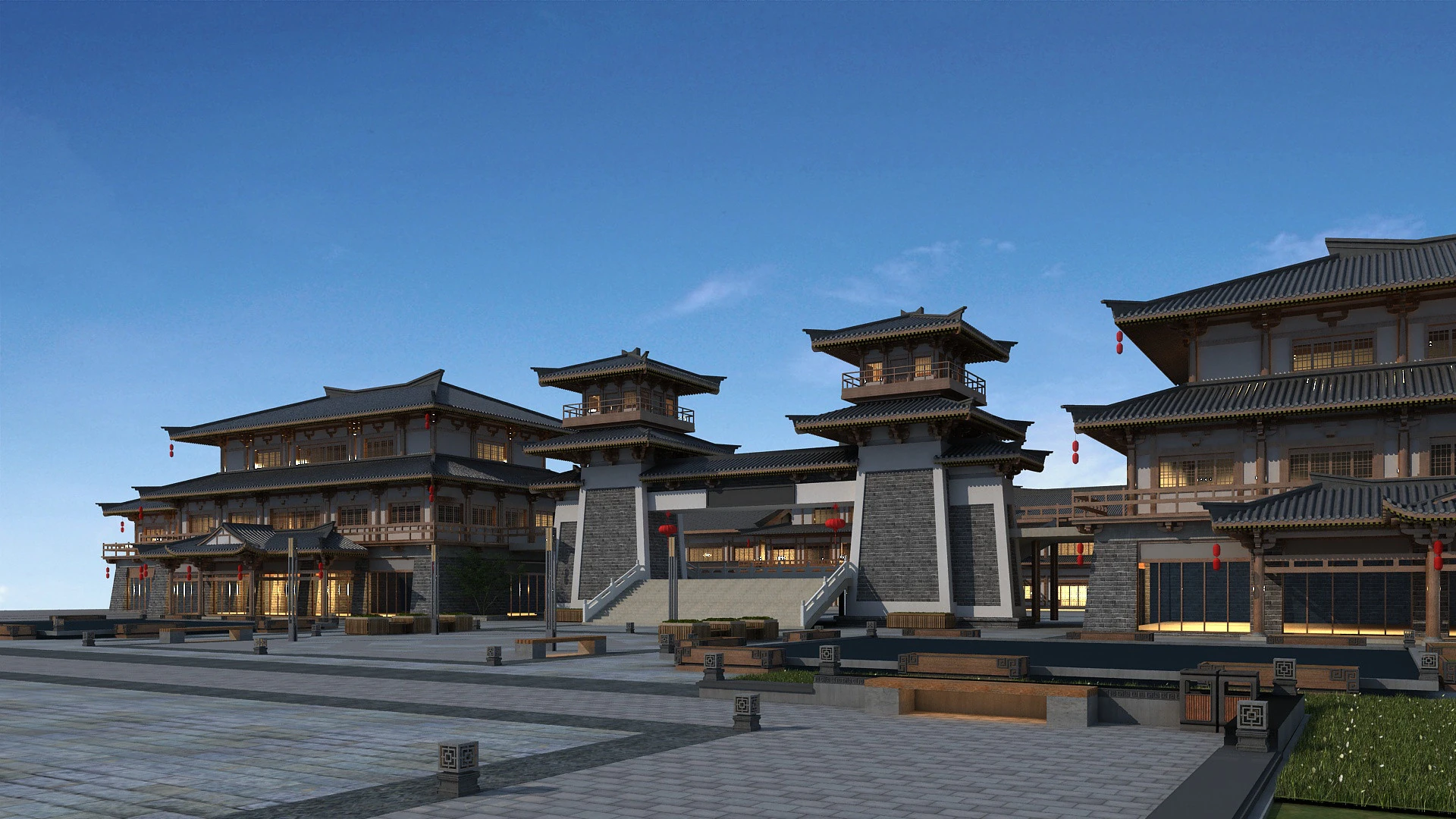 Ancient architecture 3D Model .c4d .max .obj .3ds .fbx .stl .blend 