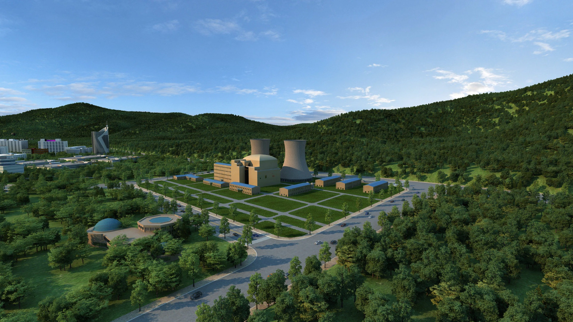 Power station 3D Model .c4d .max .obj .3ds .fbx .stl .blend