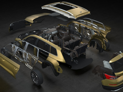 Sedan Modèle 3D