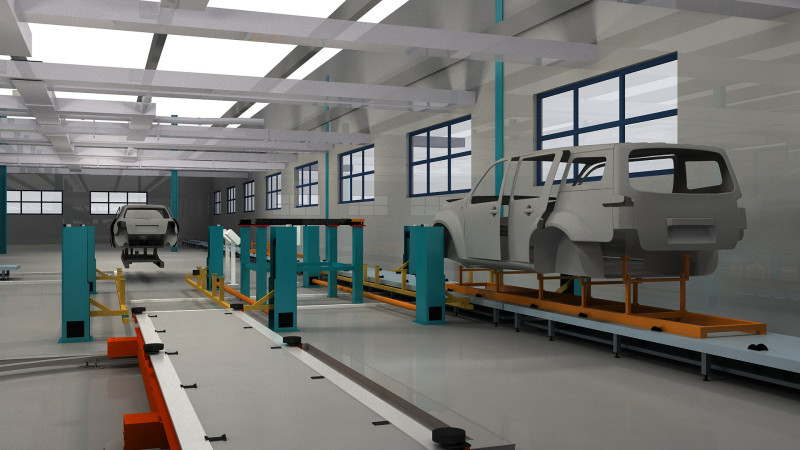 Factory Model 3D .c4d .max .obj .3ds .fbx .stl .blend 