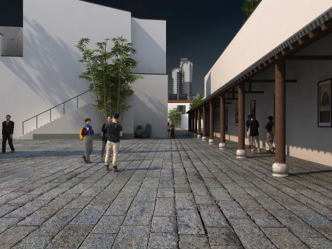 Arsitektur perkotaan Model 3D