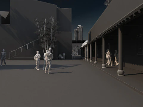 Arsitektur perkotaan Model 3D