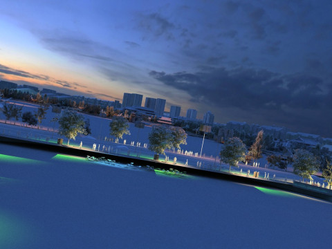 Urban night scene Modelo 3D