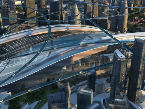 Science and technology city 3D Model