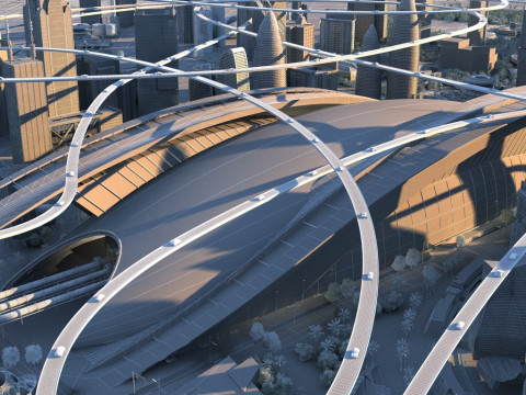 Science and technology city Model 3D