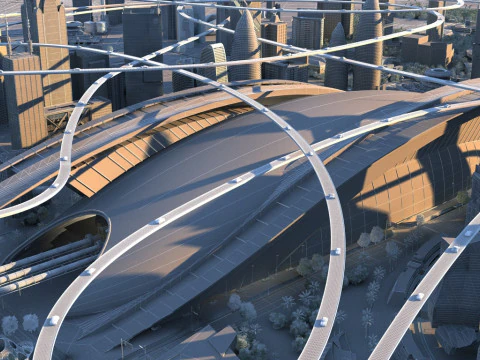 Science and technology city 3D Model