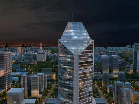 Science and technology city 3D Model