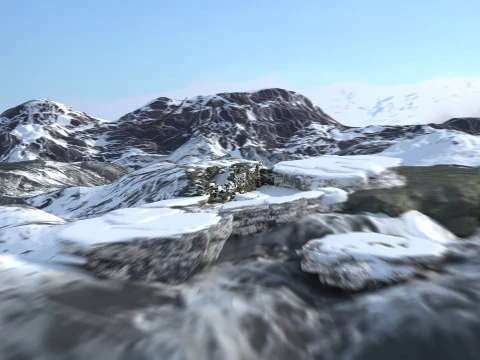 Snowy mountain 3D Model