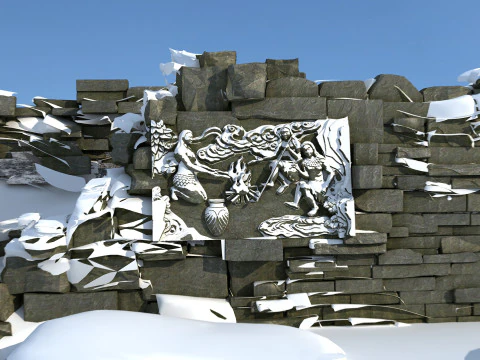 Snowy mountain 3D Model