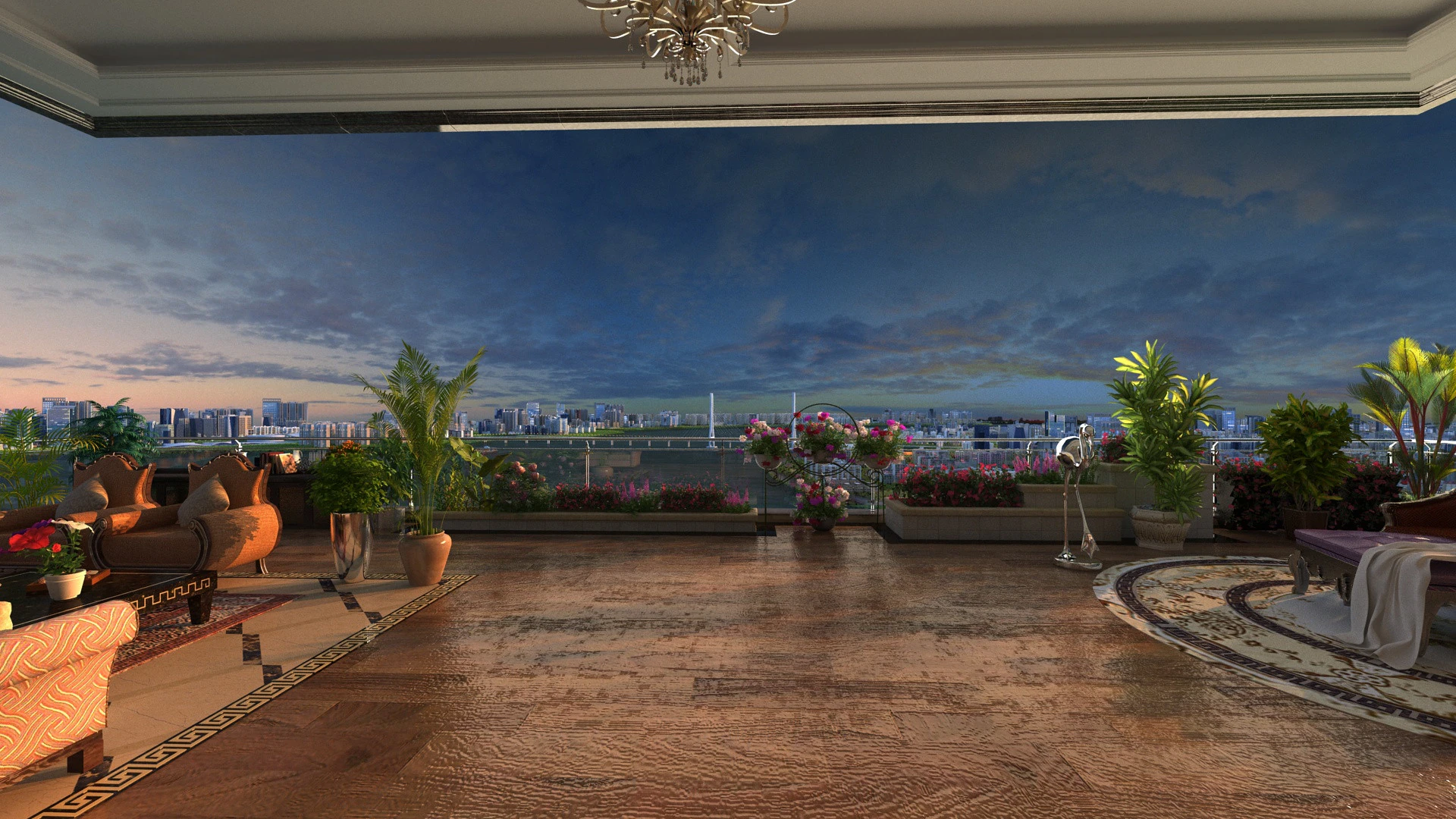 Balcony 3D Model .c4d .max .obj .3ds .fbx .stl .blend