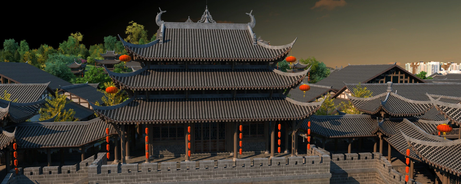 Ancient city 3D Model .c4d .max .obj .3ds .fbx .stl .blend 