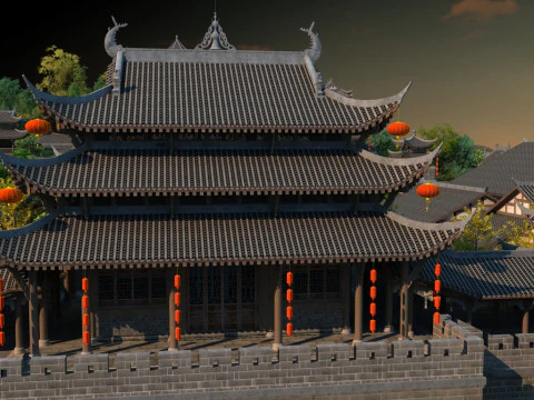 Ciudad antigua Modelo 3D