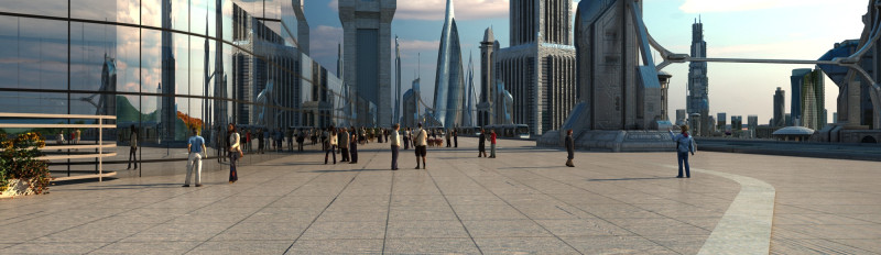 Science and technology city Modelo 3D .c4d .max .obj .3ds .fbx .stl .blend 