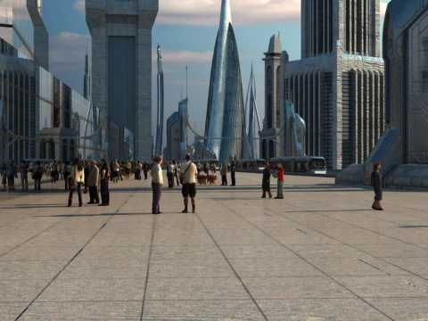 科学技術都市 3Dモデル