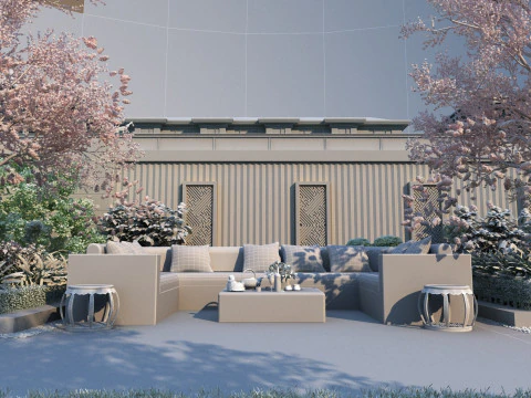 Courtyard 3D Model
