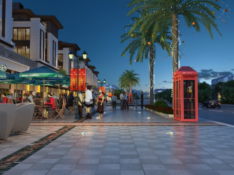 Business street 3Dモデル