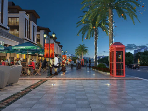 Ulica biznesowa Model 3D