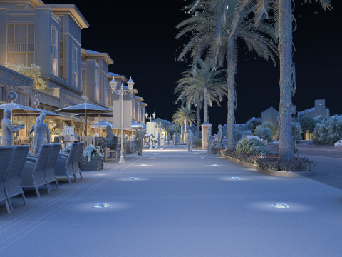Business street Model 3D