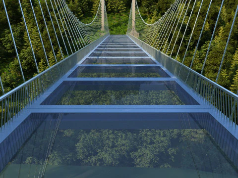 Szklany chodnik Model 3D