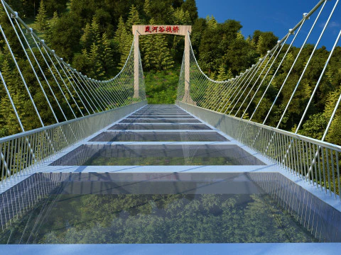 Glass walkway 3D Model