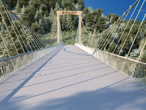 Glass walkway 3D Model