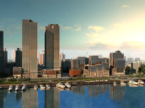 Shanghai architecture 3D Model