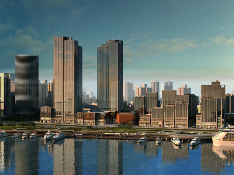 Shanghai architecture 3D Model